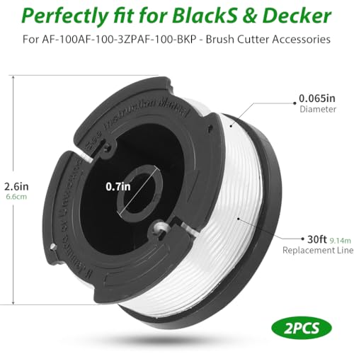 HASTHIP 4Pcs Grass String Trimmer Wire/Weed Eater String for BLACK+DECKER Replacement, 30Ft Nylon Weed Trimmer Line Spool - BLACK+DECKER Wire/Spool for Grass Cutter Accessories with Spring & Cap HASTHIP 4Pcs Grass String Trimmer Wire/Weed Eater String for BLACK+DECKER Replacement, 30Ft Nylon Weed Trimmer Line Spool - BLACK+DECKER Wire/Spool for Grass Cutter Accessories with Spring & Cap
